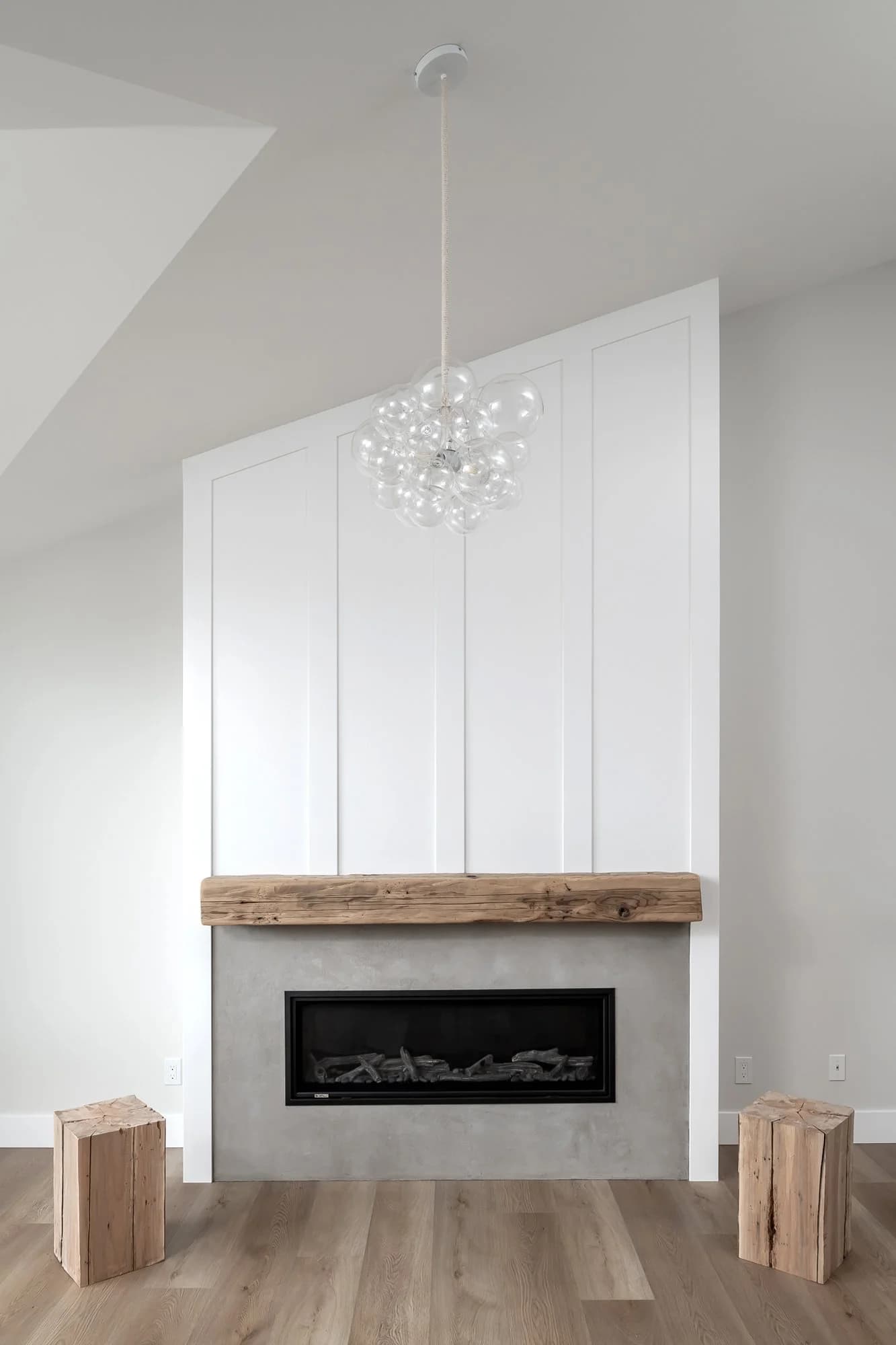 Hand-finished accent wall with designer colour palette